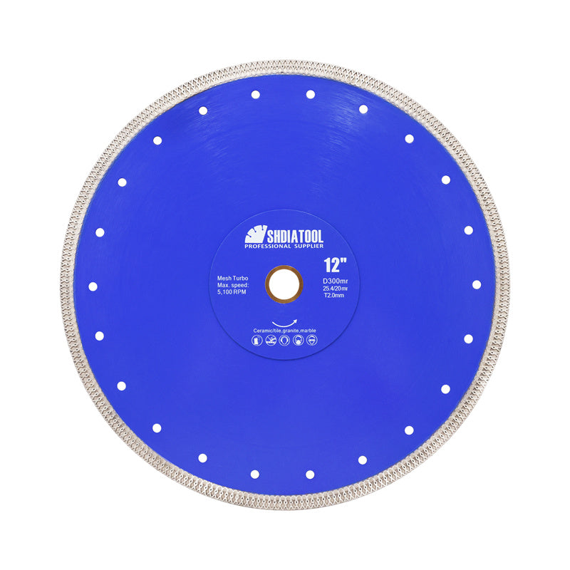 4"-14" X Mesh Turbo Diamond Blade Cutting for Tile Ceramic Porcelain Marble - SHDIATOOL