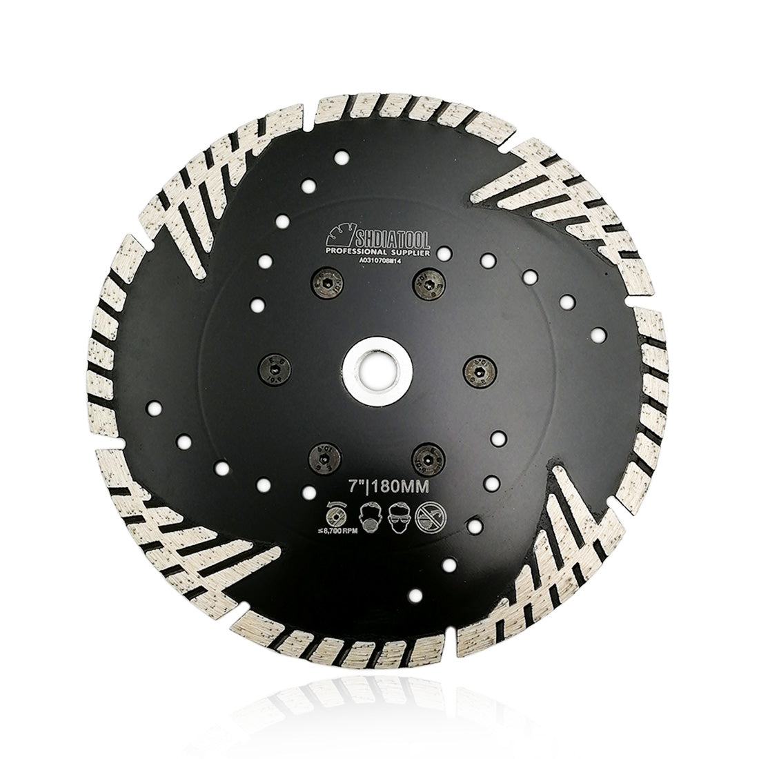 Turbo Blade with Slant Protection Teeth Cutting Granite Marble Concrete 4" 4.5" 5" 7" 9" - SHDIATOOL
