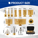 SHDIATOOL Diamond 12pcs/kit Core Drill Bits M14 for Ceramic Tile Porcelain Tile Marble