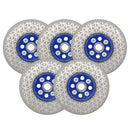 Saw Blades 5pcs 4/4.5/5"Cutting Grinding for Granite Concrete M14 or 5/8-11 Flange
