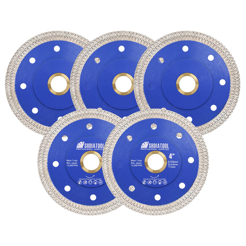 4"-14" X Mesh Turbo Diamond Blade Cutting for Tile Ceramic Porcelain Marble - SHDIATOOL