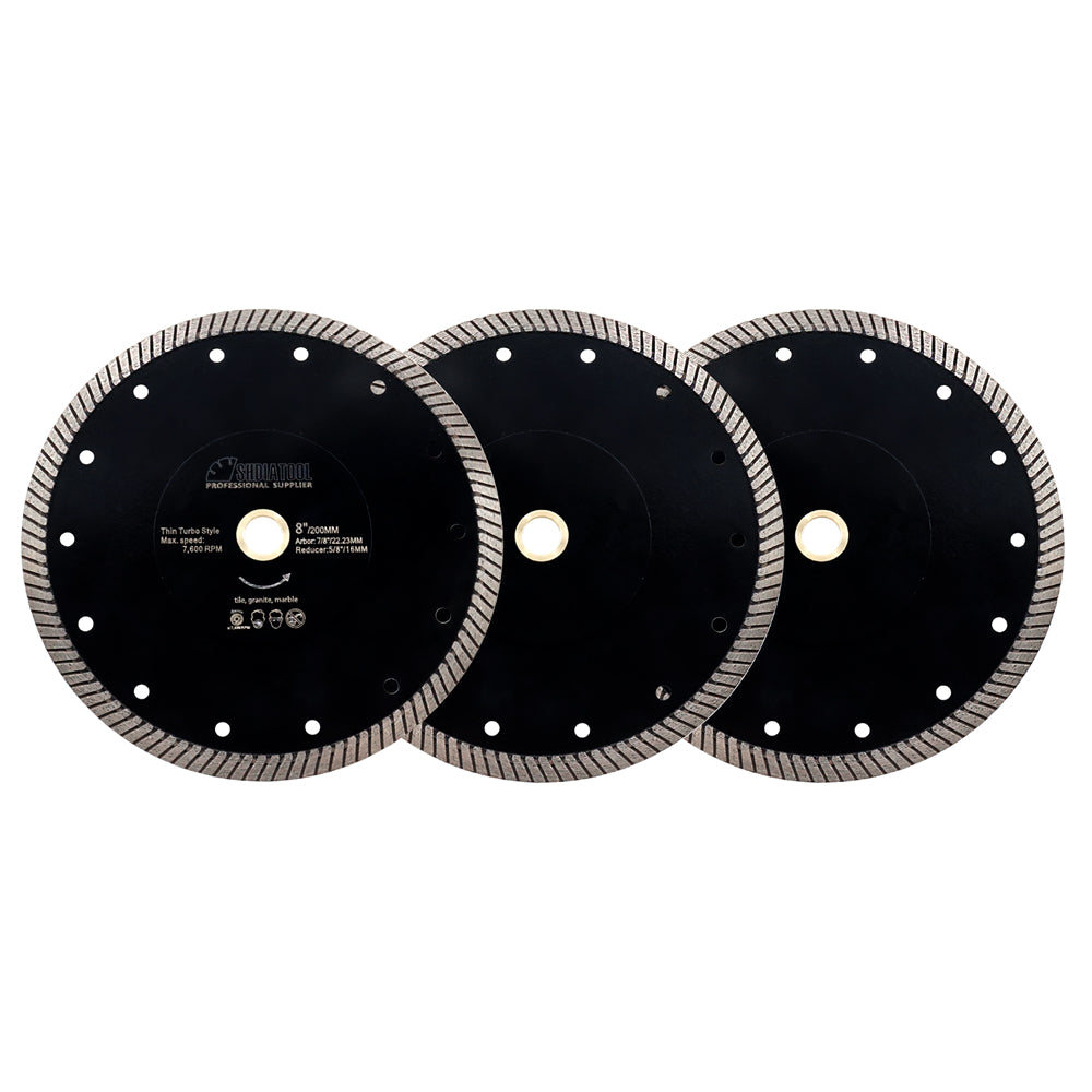 SHDIATOOL Turbo Diamond Saw Blade 4"-10"Ceramic Tile Granite Marble - SHDIATOOL