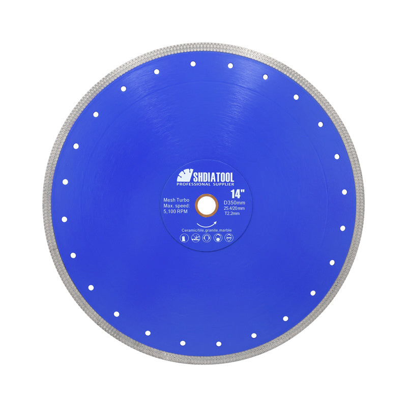 4"-14" X Mesh Turbo Diamond Blade Cutting for Tile Ceramic Porcelain Marble - SHDIATOOL