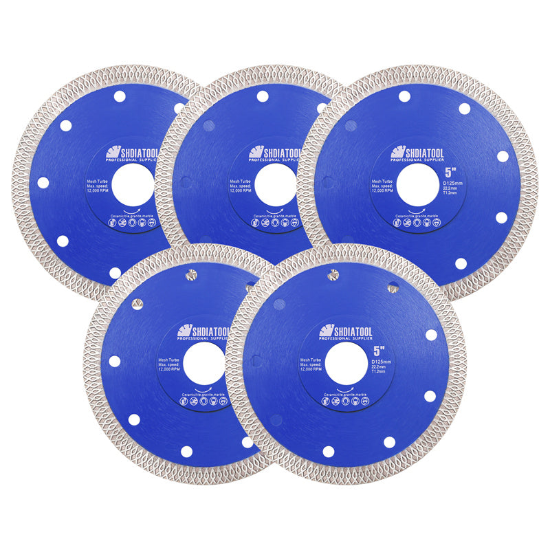 4"-14" X Mesh Turbo Diamond Blade Cutting for Tile Ceramic Porcelain Marble - SHDIATOOL