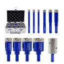 SHDIATOOL 11pcs 6-32mm Diamond Drilling Bit Set +25mm Milling Core Bit Porcelain Ceramic Marble Granite