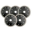 5pcs 4.5" 5" Turbo Diamond Blades Cutting Ceramic Tile Granite BE warehouse - SHDIATOOL