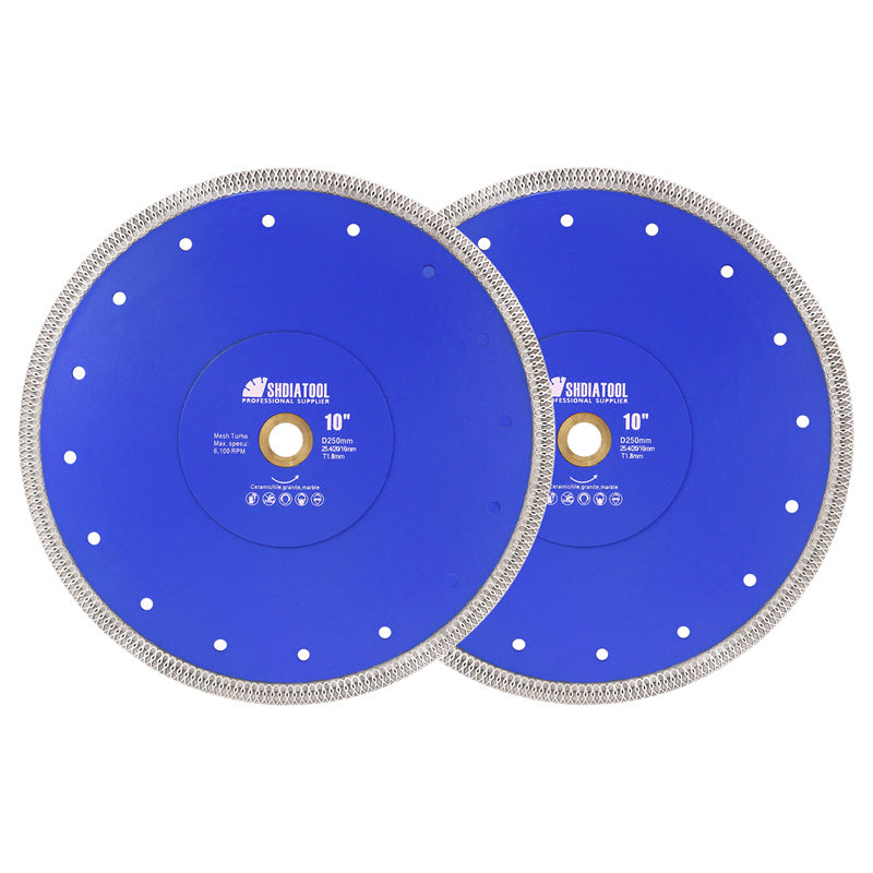 4"-14" X Mesh Turbo Diamond Blade Cutting for Tile Ceramic Porcelain Marble - SHDIATOOL