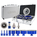 Shdiatool Diamond Core Drill Bits 12pcs/Kit Ceramic Tile Hole Saw Set
