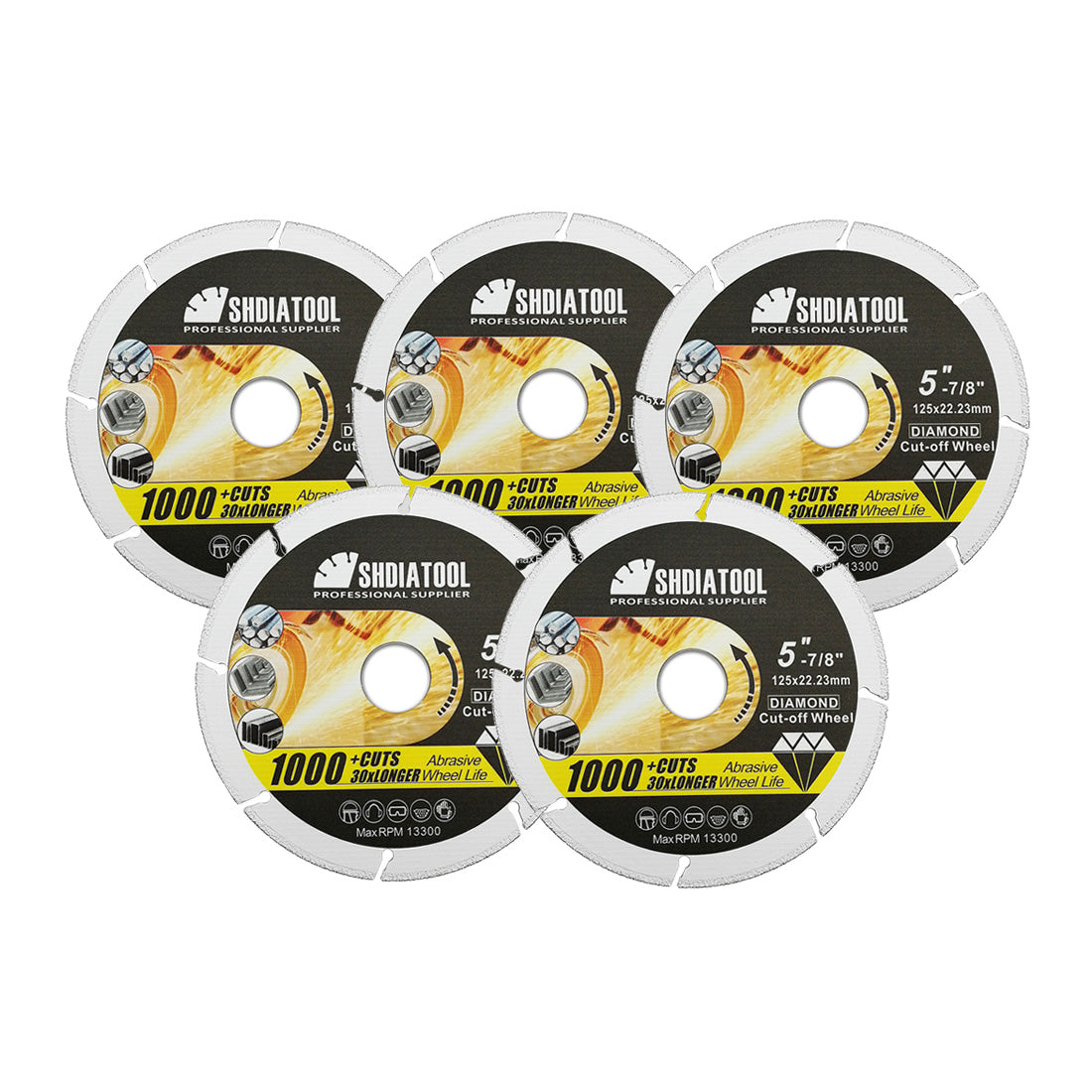 Diamond Metal Cutting Disc 4"/4.5"/5"for Steel Tube Iron Rebar Angle Steel Saw Blade - SHDIATOOL