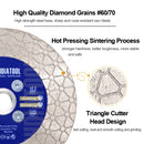 Saw Blade 4" Triangle Cutting Grinding for Marble Granite Stone Bore or Flange