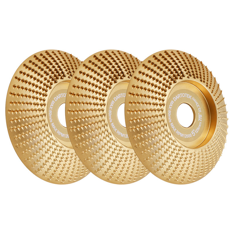 DARTOTEK 1pc 75/100/125mm Wood Grinding Wheel Cup Wheel Milling Disc Plate Carving Profile Plain Bevel Camber Bowl Abrasive Tool Trimming