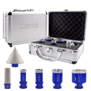 SHDIATOOL 1set/6pcs with Box Diamond Drill Core Bits for Ceramic Marble 5/8"-11 - SHDIATOOL
