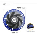 4.5"Metal Cutting Diamond Blade All Purpose Cut Off Wheel Rebar Sheet Metal Iron