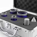 SHDIATOOL 1set/6pcs with Box Diamond Drill Core Bits Dia 20mm/25mm/35mm/ 50mm +20mm Diamond Finger Bit+Chamfer Bit for Ceramic Tile Granite Marble 5/8"-11 Thread - SHDIATOOL