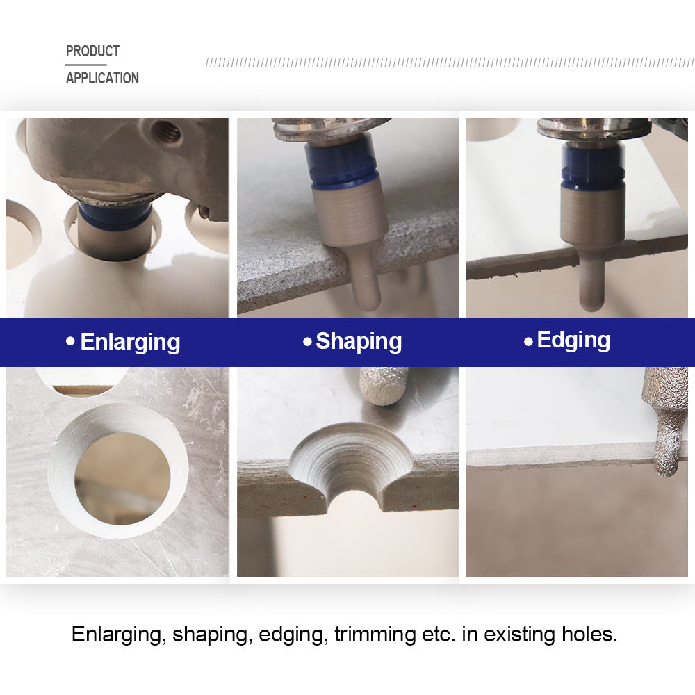 Diamond Milling Finger Bits for Enlarge Hole Special-shaped in Marble Masonry 10mmx25mm - SHDIATOOL