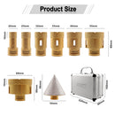 SHDIATOOL Diamond Core Drill Bits 1set/8pcsMarble Ceramic Tile Hole Saw M14 Thread - SHDIATOOL