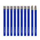 SHDIATOOL Diamond Dry Drill Bits 10pcs 6mm for Marble Concrete Ceramic Tile Vaccum Brazed Hole Saw Round Shank