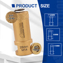 SHDIATOOL 1/2/3pcs Diamond Drill Bits 20/25/35/50mm Spring Core Bits for Porcelain Ceramic Granite Marble Hole Saw M14 Thread