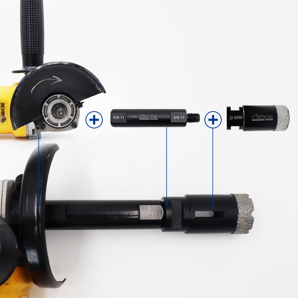 SHDIATOOL Adapter Core Bits Extension Rod M14 or 5/8-11 Total Length 118mm - SHDIATOOL