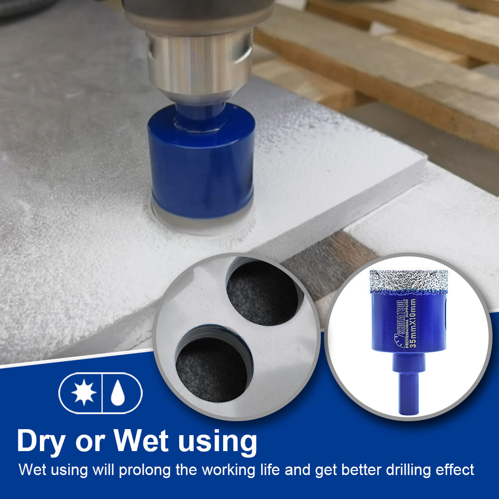 Diamond Drill Core Bits Porcelain Tile Ceramic Granite Marble with Triangle Shank - SHDIATOOL