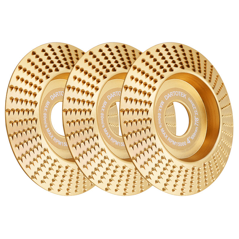 DARTOTEK 1pc 75/100/125mm Wood Grinding Wheel Cup Wheel Milling Disc Plate Carving Profile Plain Bevel Camber Bowl Abrasive Tool Trimming