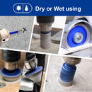SHDIATOOL 12pcs Drilling Bit Kit Triangle Shank Carbide Bit 115mm X Mesh Cutting Disc Milling Bit Chamfer Hex for Granite Marble Porcelain