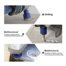 SHDIATOOL Diamond Drill Core Bits 1set/10pcs 6/6/20/25/35/50/70/100mm+50mm Chamfer Bit+SDS Adapter for Porcelain Til Granite Marble with 5/8"-11 Thread - SHDIATOOL