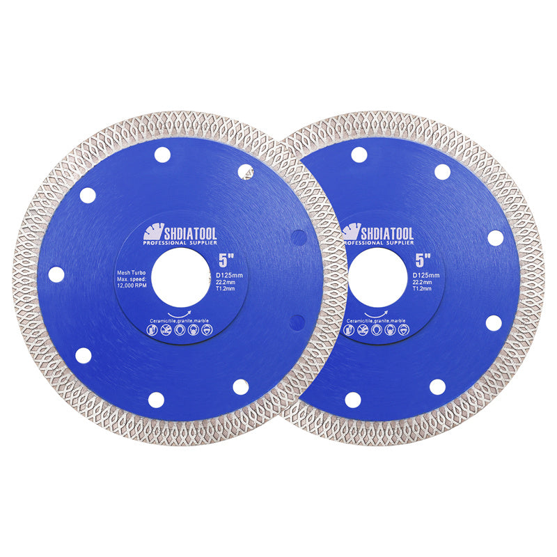4"-14" X Mesh Turbo Diamond Blade Cutting for Tile Ceramic Porcelain Marble - SHDIATOOL