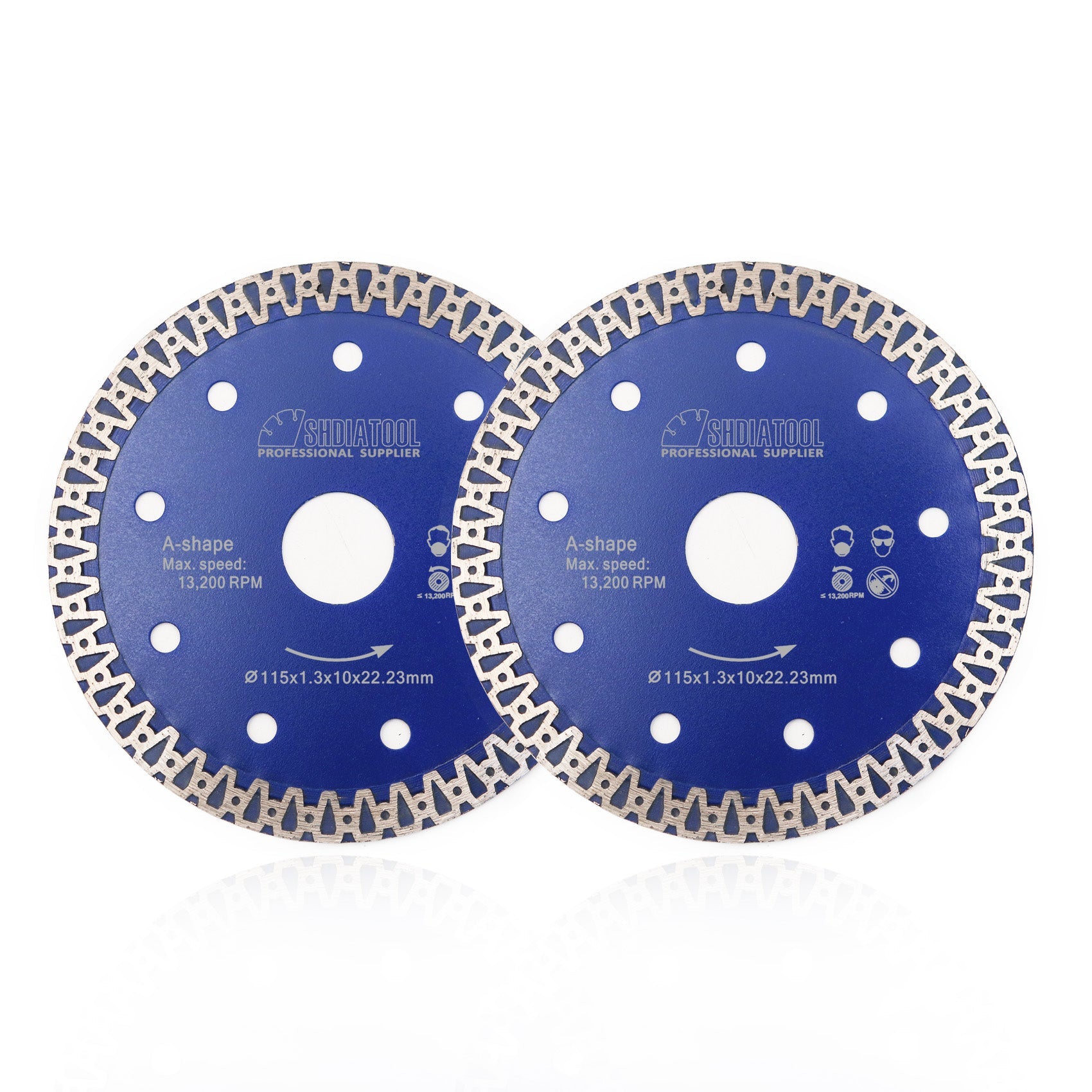 A-Shape Mesh Turbo Diamond Blade 4.5" 5" Cutting Tile Marble Masonry - SHDIATOOL