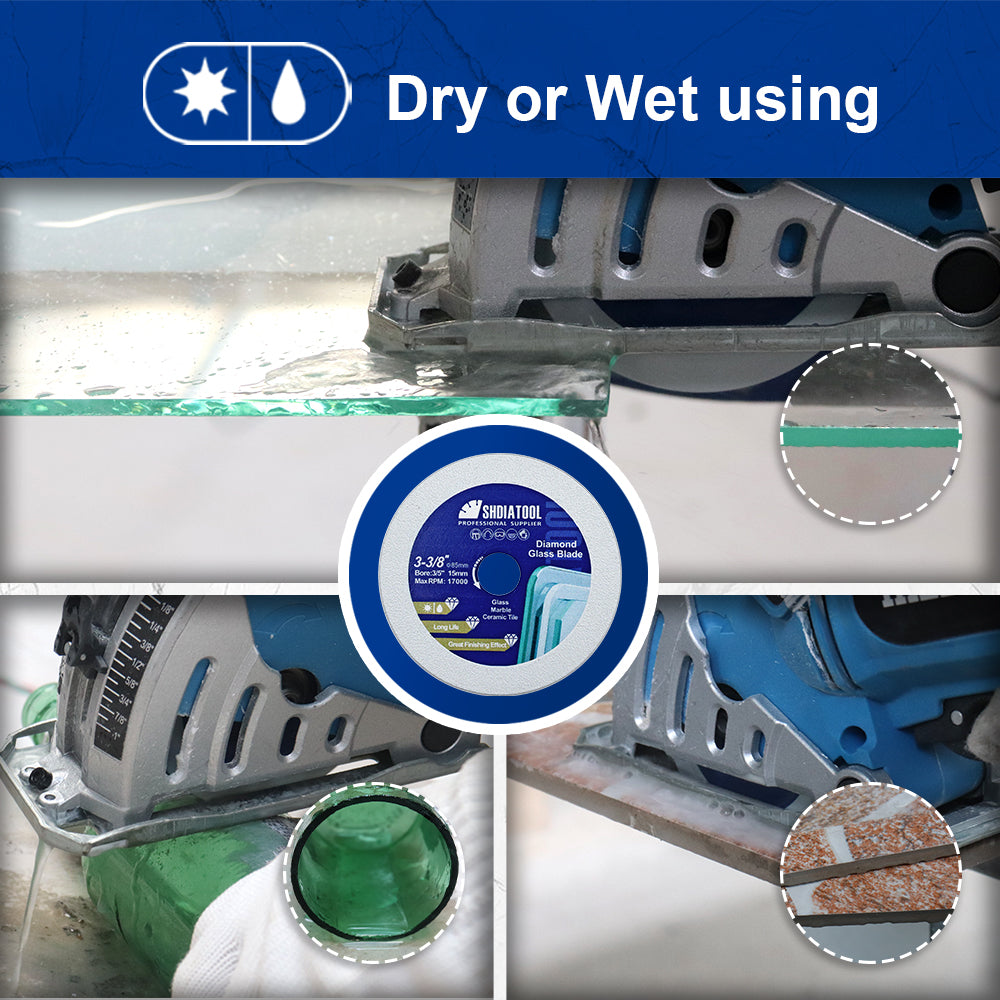 DE Warehouse SHDIATOOL Diamond Cutting Grinding Glass Disc 1pc 125mm Saw Blade for Glass Ceramic