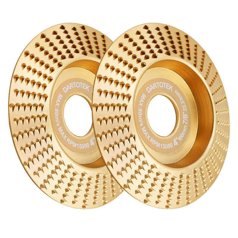 DARTOTEK 1pc 75/100/125mm Wood Grinding Wheel Cup Wheel Milling Disc Plate Carving Profile Plain Bevel Camber Bowl Abrasive Tool Trimming