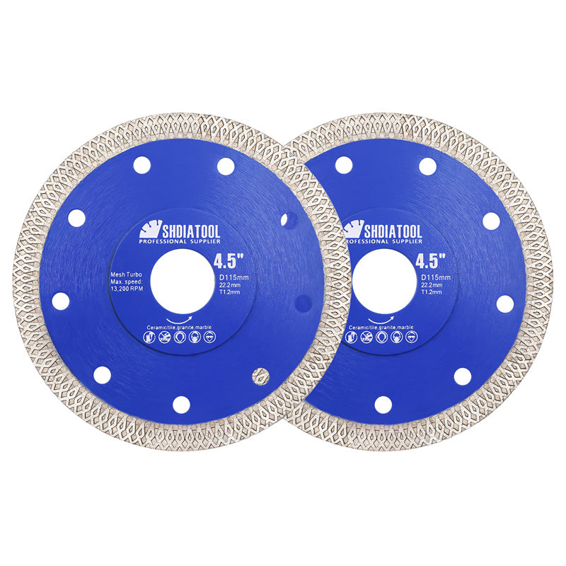 4"-14" X Mesh Turbo Diamond Blade Cutting for Tile Ceramic Porcelain Marble - SHDIATOOL