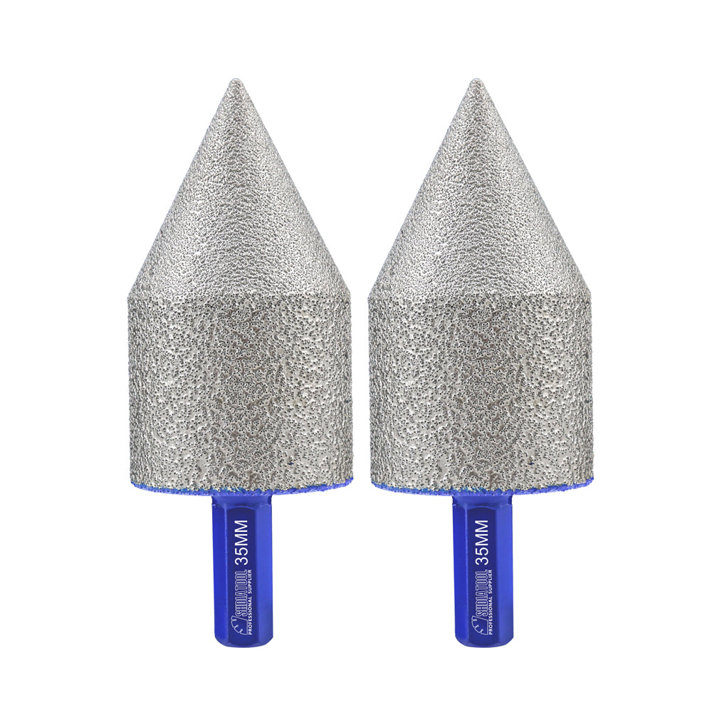 Diamond Chamfering Milling Finger Bit for Ceramic Porcelain Granite Hexagonal Shank