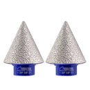 SHDIATOOL Diamond Beveling Chamfer Bits 5/8-11 or M14 or M10 Thread for Granite Marble Tiles Existing Holes Enlarging Polishing Shaping Dia 20/35/50/75mm - SHDIATOOL