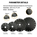 Saw Blade for All Purpose Demolition/Rescue 3"/4.5''/5''/7''/9'' Diamond Cut Off Wheels - SHDIATOOL