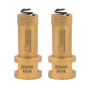 SHDIATOOL 1/2/3pcs Diamond Drill Bits 20/25/35/50mm Spring Core Bits for Porcelain Ceramic Granite Marble Hole Saw M14 Thread
