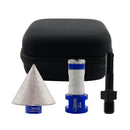 SHDIATOOL Diamond Core Bits 3pcs/Set 20mm Drilling Milling Bit+2" Chamfer Bit+Adapter M14 Granite Marble Ceramic Tile Hole Saw