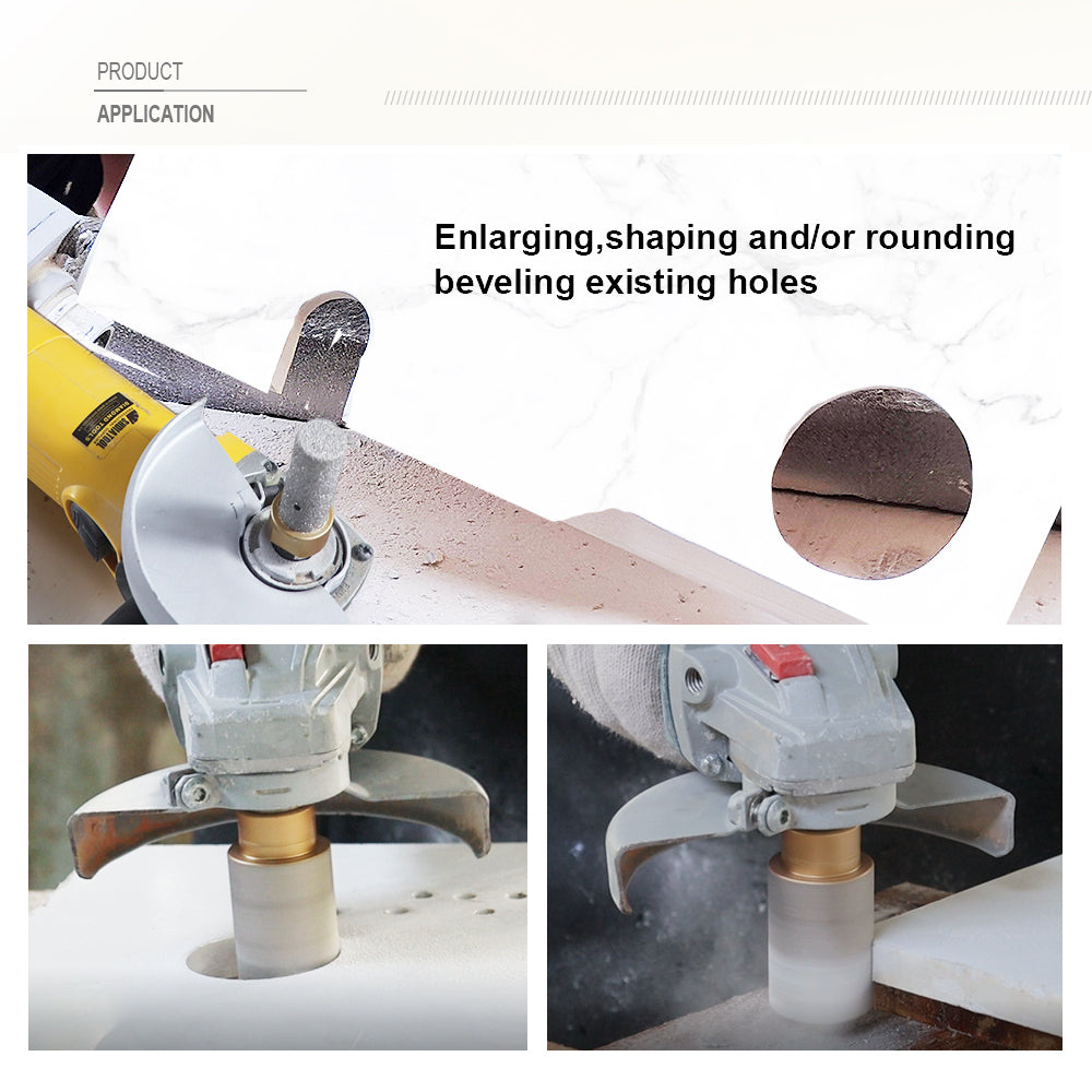Diamond Finger Chamfer Bits 3pcs M14 Thread Marble Ceramic Tile Hole Saw