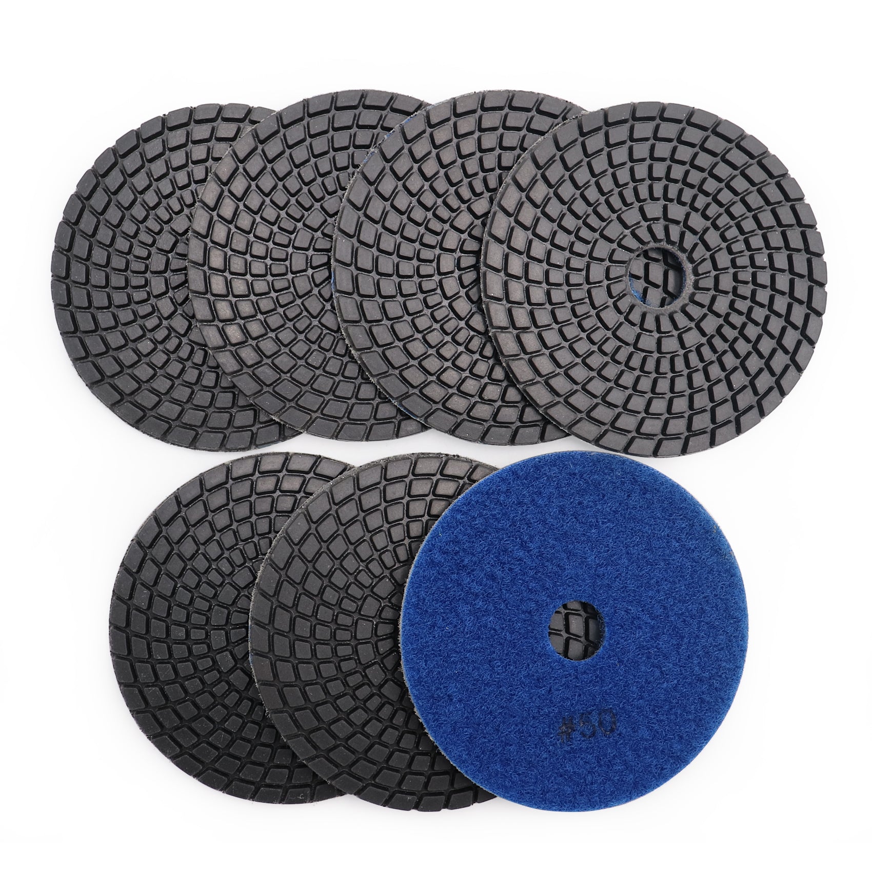 SHDIATOOL Diamond Polishing Pads for Marble Granite Dia 4"/100mm 7pcs/set - SHDIATOOL