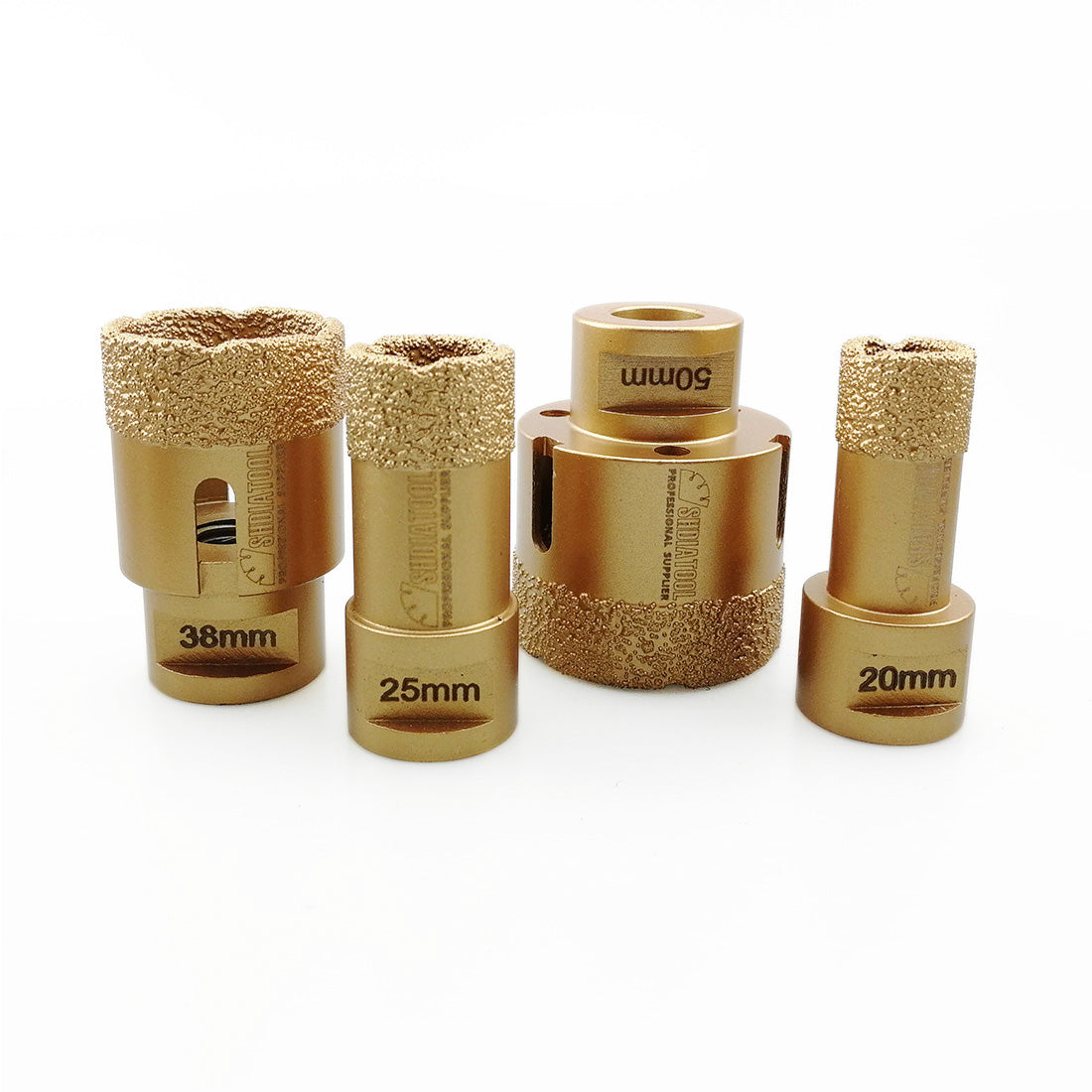 4pcs/set Dry Golden Diamond Drill Bits for Porcelain Tile Granite Marble M14 Thread - DIATOOL