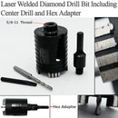 Diamond Core Drill Bit Including Center Drill and SDS-Plus or Hex Adapter for Brick Concrete Block wall Masonry Diameter 68/82mm 5/8-11 or M16 thread - DIATOOL