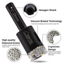 SHDIATOOL Vacuum Brazed Diamond Drill Core Bits Hexagon Shank Hole Saw for Porcelain Tiles Granite Marble Dia 20/25/32/35/50/55/68mm - SHDIATOOL