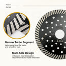 SHDIATOOL Diamond Narrow Turbo Blade with Multi Holes for Tile Granite Marble Concrete 4.5"5"7"9" - SHDIATOOL