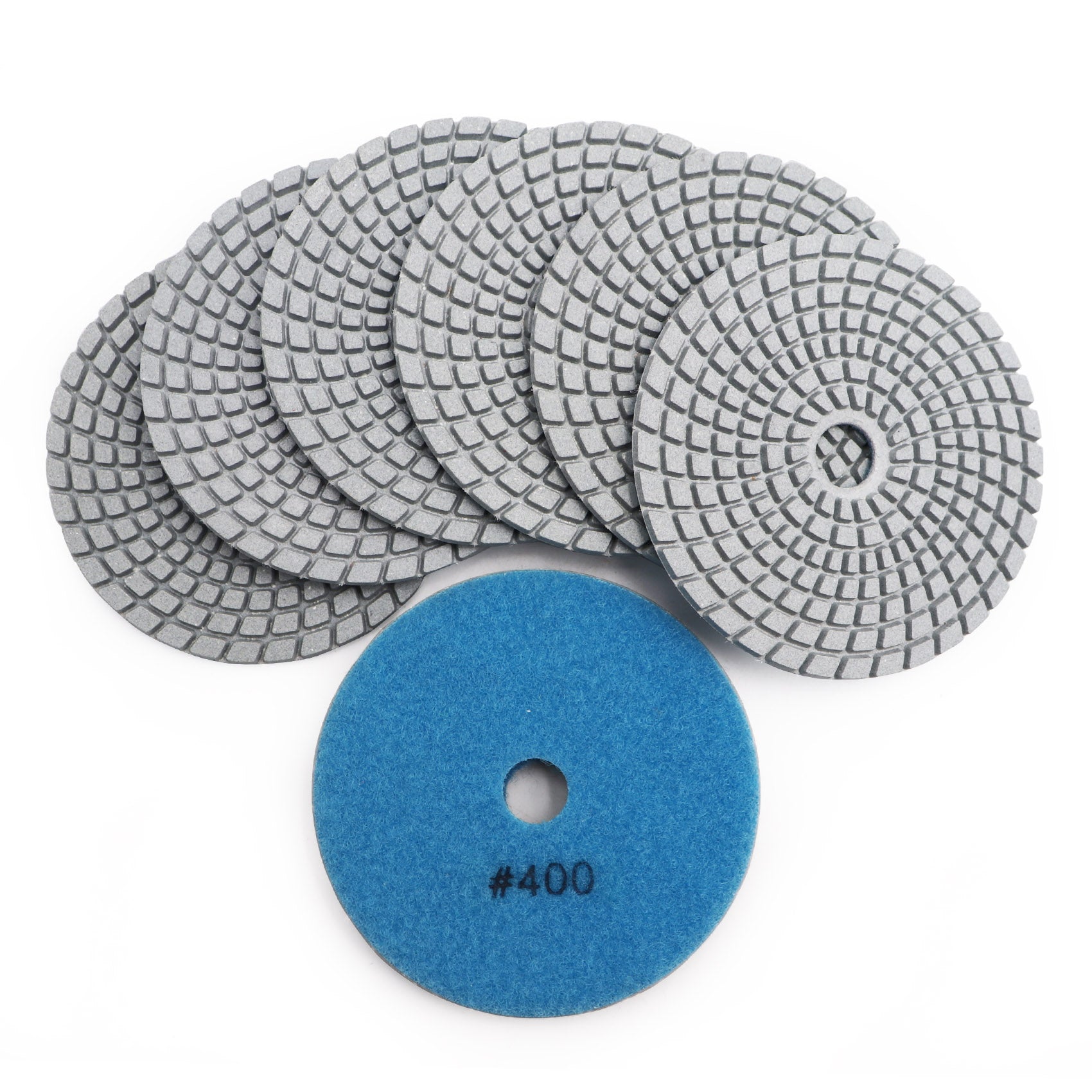 SHDIATOOL Diamond Polishing Pads for Marble Granite Dia 4"/100mm 7pcs/set - SHDIATOOL