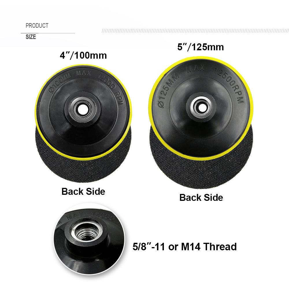 4 inch 5 inch Foam Plastic Back Pads for Diamond Polishing Pads 5pcs/10pcs - SHDIATOOL
