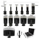 SHDIATOOL Diamond Core Drill Bits Set with 5/8-11 Thread for Tile Procelain Ceramic Granite Marble 13pcs/Box Dia 6/8/10/13/16/25/32/35/45/51/65/102mm+SDS Adapter - SHDIATOOL