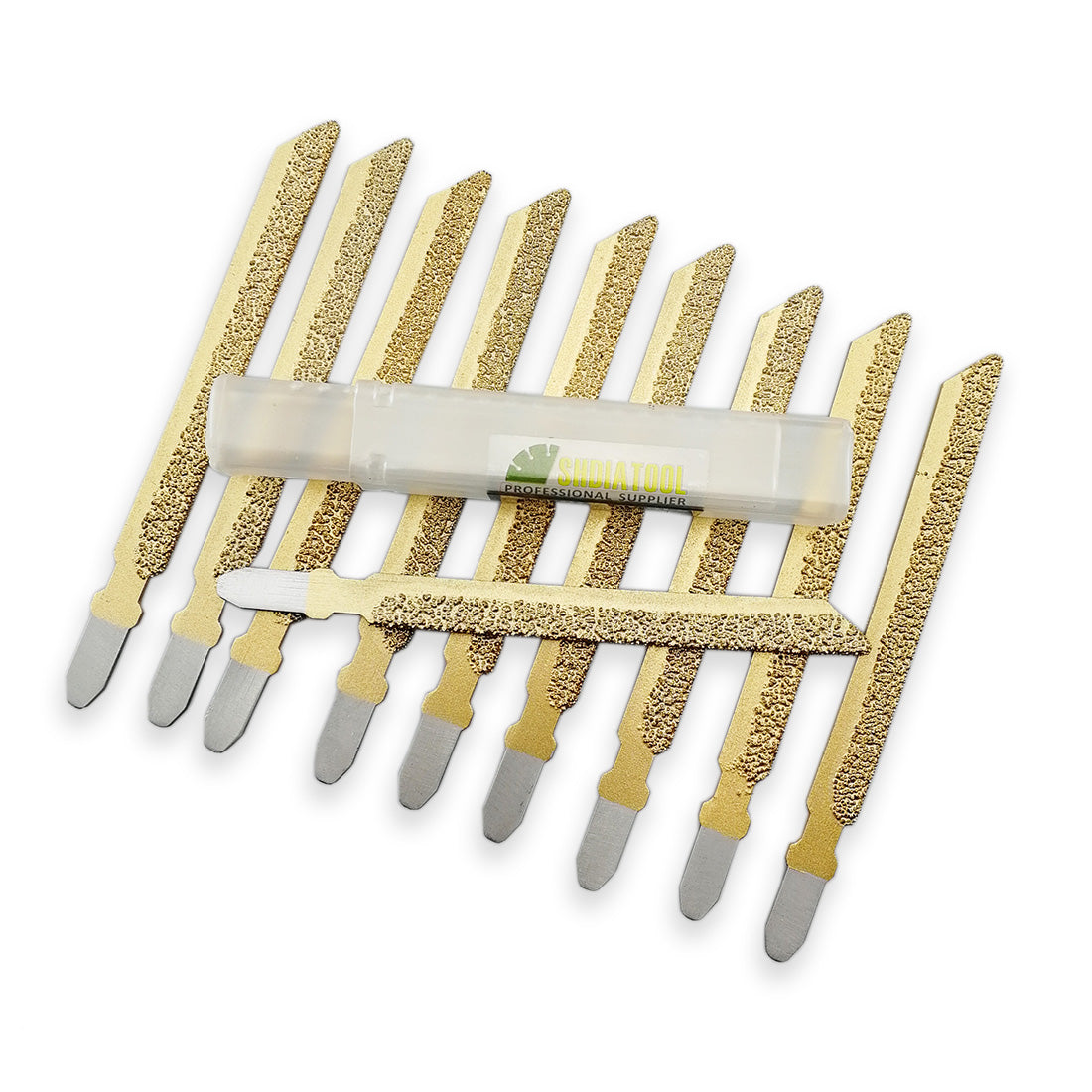 SHDIATOOL 4 In. Diamond Jig Saw Blades for Tile Ceramic Brick Granite Marble with T-Shank 46 Grit - DIATOOL
