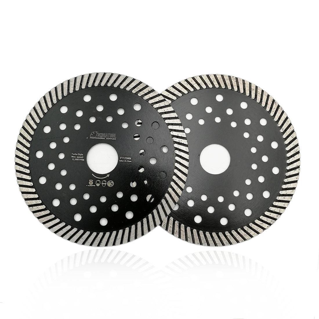 SHDIATOOL Diamond Narrow Turbo Blade with Multi Holes for Tile Granite Marble Concrete 4.5"5"7"9" - SHDIATOOL