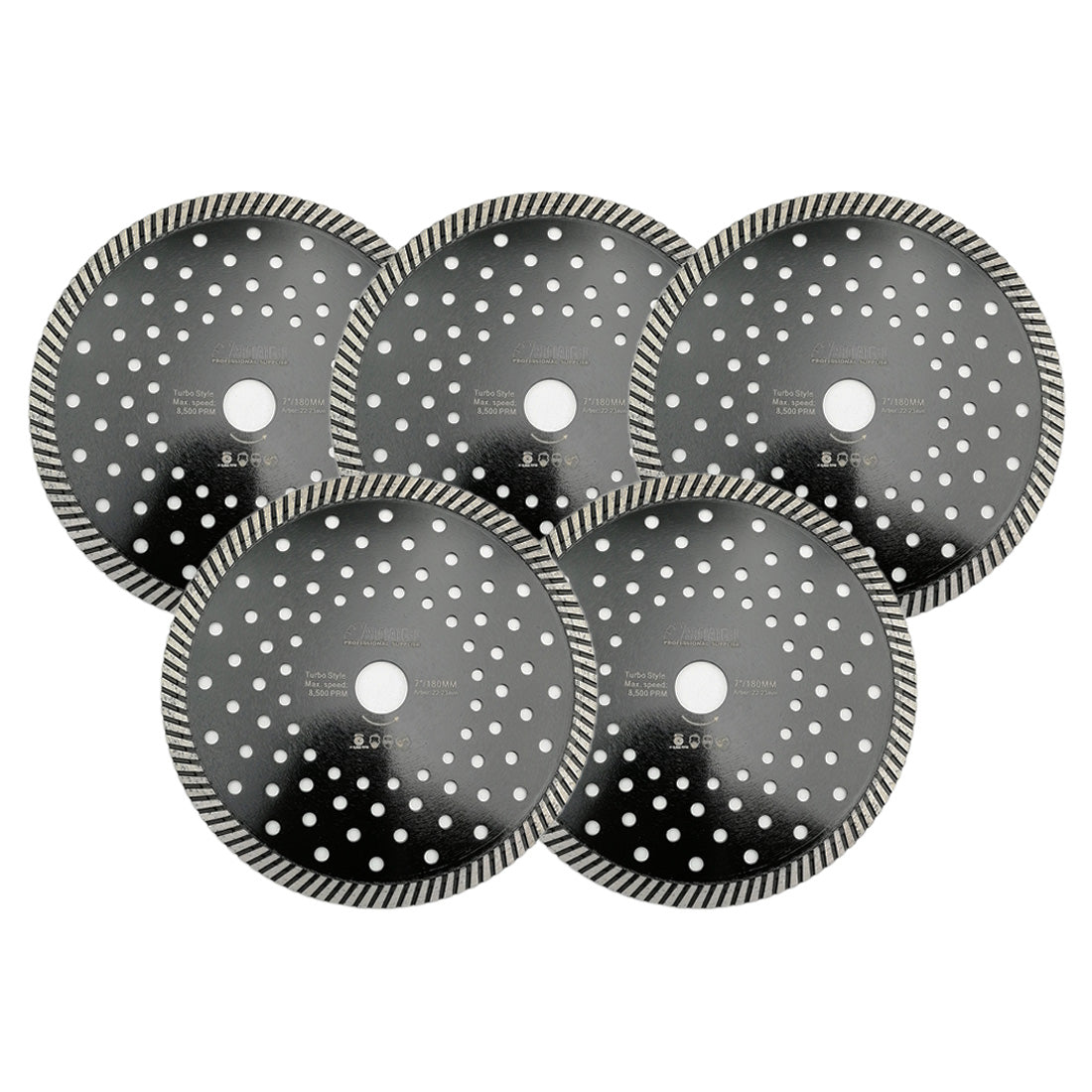 SHDIATOOL Diamond Narrow Turbo Blade with Multi Holes for Tile Granite Marble Concrete 4.5"5"7"9" - SHDIATOOL