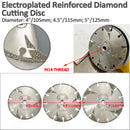 Electroplated Ox-horn Reinforced Diamond Cutting and Grinding Blade M14 Thread - DIATOOL